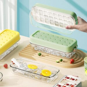 Ice Cube Maker – 24 Grid Food Grade Tray with Ice Shovel
